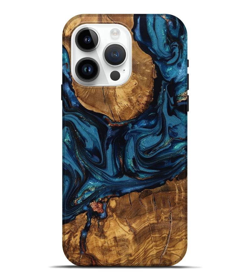 iPhone 15 Pro Max Wood Live Edge Phone Case - Elodie (Ancient Olive, 818758)