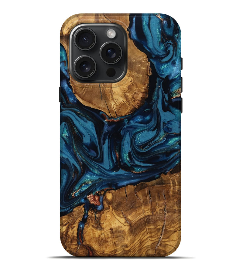 iPhone 16 Pro Max Wood Live Edge Phone Case - Elodie (Ancient Olive, 818758)