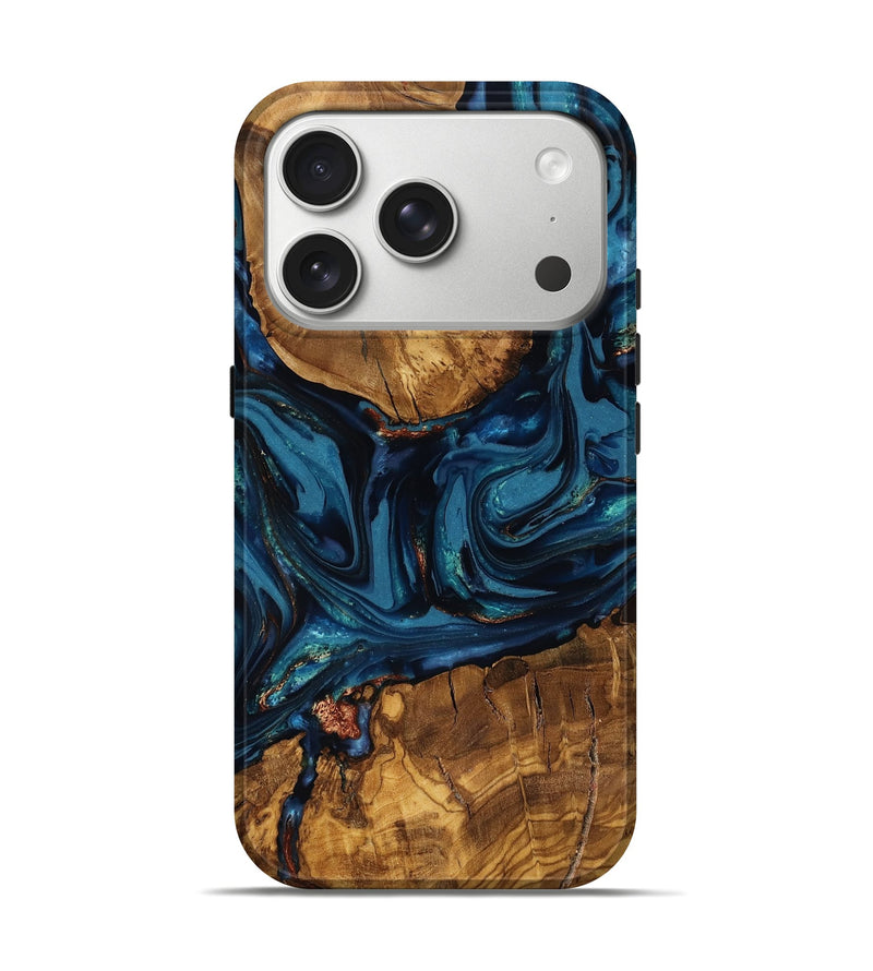 iPhone 17 Pro Wood Live Edge Phone Case - Elodie (Ancient Olive, 818758)