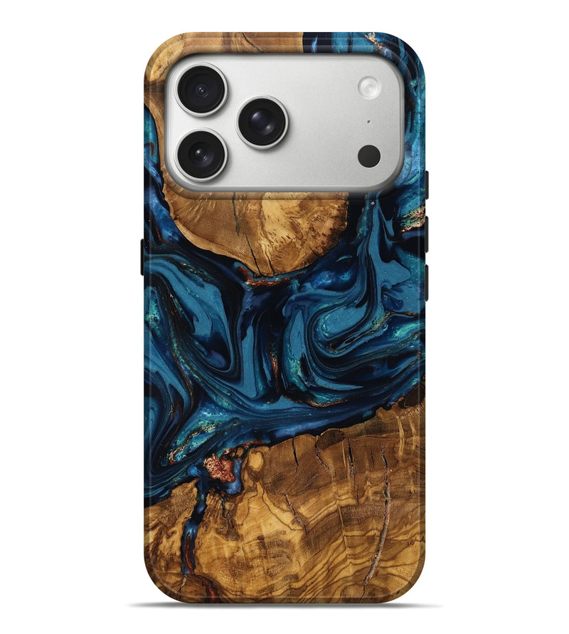 iPhone 17 Pro Max Wood Live Edge Phone Case - Elodie (Ancient Olive, 818758)