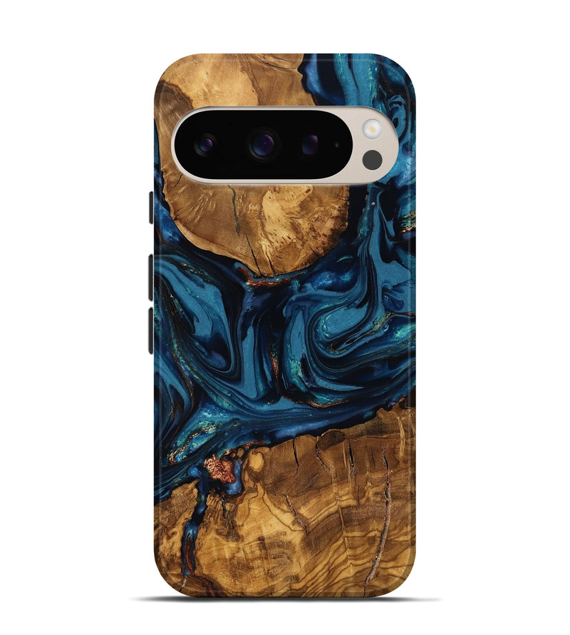 Pixel 9 Wood Live Edge Phone Case - Elodie (Ancient Olive, 818758)