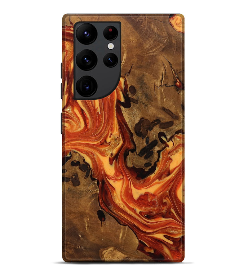 Galaxy S22 Ultra Wood Live Edge Phone Case - Norah (Ancient Olive, 818759)