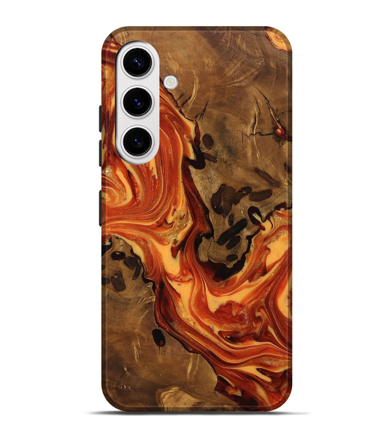 Galaxy S25 Plus Wood Live Edge Phone Case - Norah (Ancient Olive, 818759)