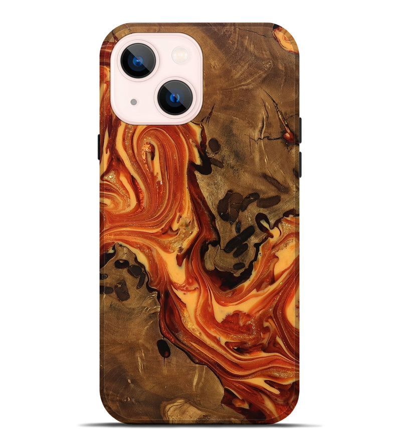iPhone 14 Plus Wood Live Edge Phone Case - Norah (Ancient Olive, 818759)