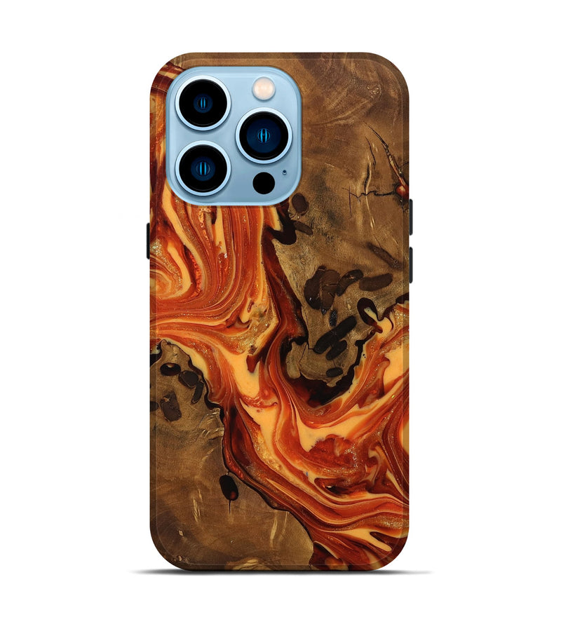 iPhone 14 Pro Wood Live Edge Phone Case - Norah (Ancient Olive, 818759)
