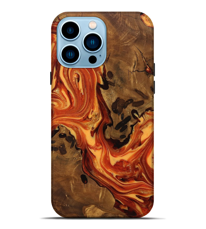 iPhone 14 Pro Max Wood Live Edge Phone Case - Norah (Ancient Olive, 818759)