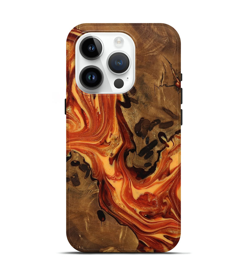 iPhone 15 Pro Wood Live Edge Phone Case - Norah (Ancient Olive, 818759)