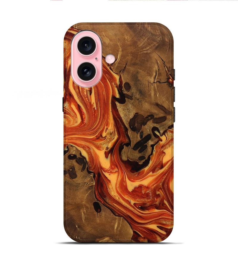 iPhone 16 Wood Live Edge Phone Case - Norah (Ancient Olive, 818759)