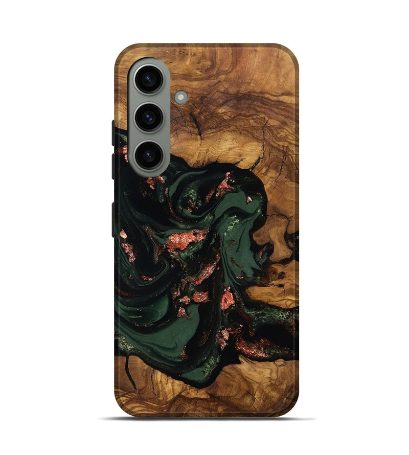 Galaxy S24 Wood Live Edge Phone Case - Cora (Ancient Olive, 818760)