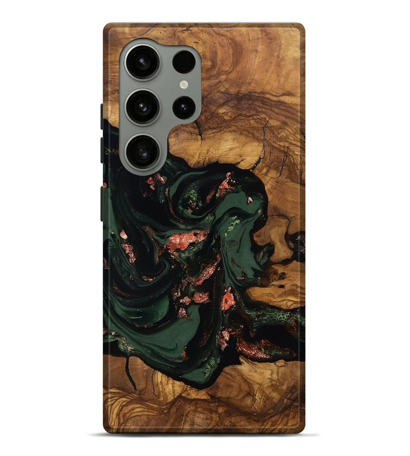 Galaxy S24 Ultra Wood Live Edge Phone Case - Cora (Ancient Olive, 818760)