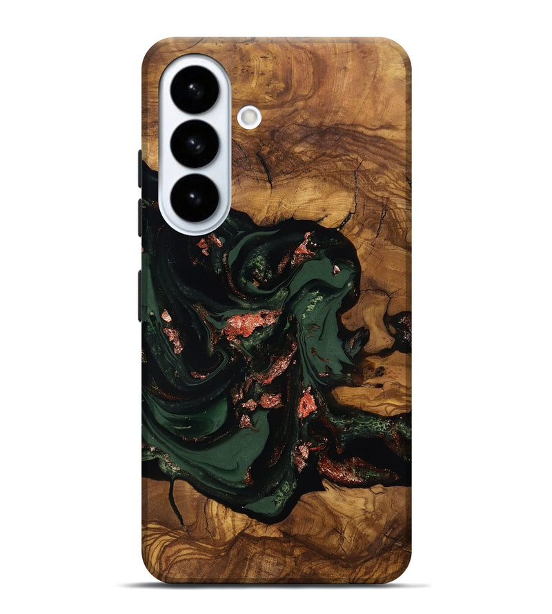 Galaxy S26 Plus Wood Live Edge Phone Case - Cora (Ancient Olive, 818760)