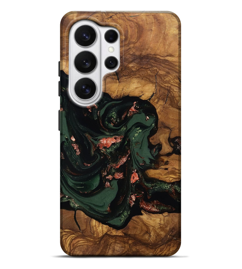 Galaxy S26 Ultra Wood Live Edge Phone Case - Cora (Ancient Olive, 818760)