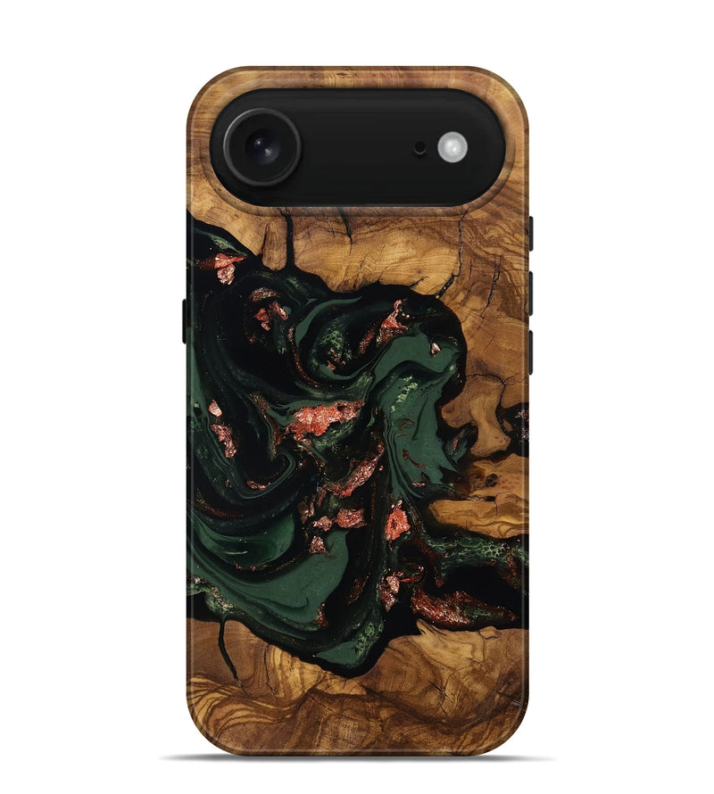 iPhone 17 Air Wood Live Edge Phone Case - Cora (Ancient Olive, 818760)