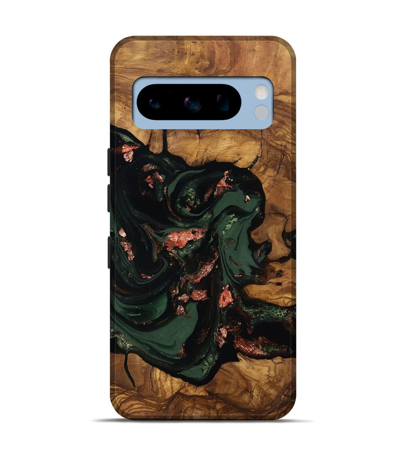 Pixel 8 Pro Wood Live Edge Phone Case - Cora (Ancient Olive, 818760)