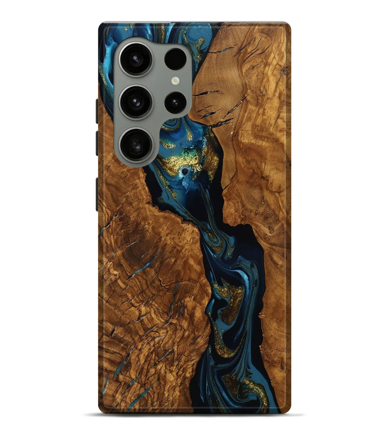 Galaxy S24 Ultra Wood Live Edge Phone Case - Elio (Ancient Olive, 818761)