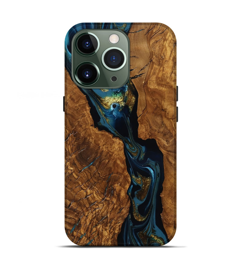 iPhone 13 Pro Wood Live Edge Phone Case - Elio (Ancient Olive, 818761)