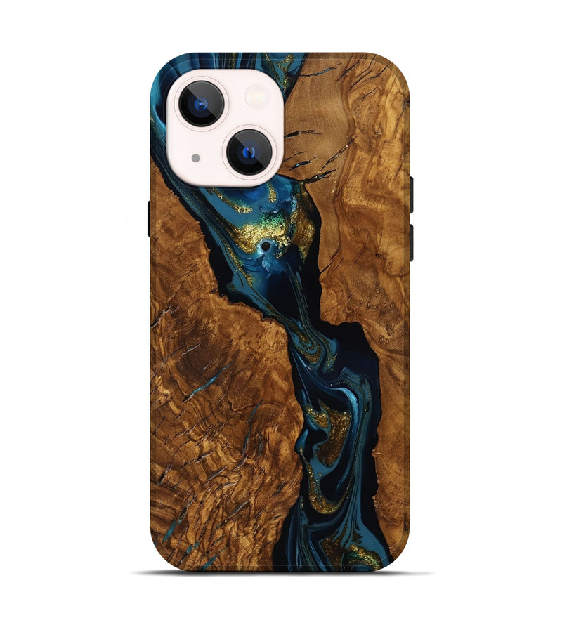 iPhone 14 Wood Live Edge Phone Case - Elio (Ancient Olive, 818761)