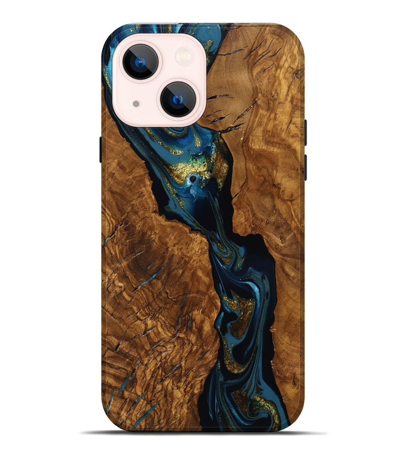iPhone 14 Plus Wood Live Edge Phone Case - Elio (Ancient Olive, 818761)