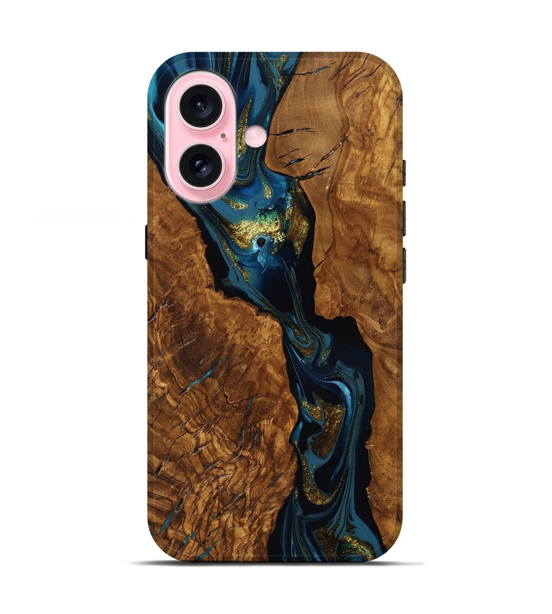iPhone 17 Wood Live Edge Phone Case - Elio (Ancient Olive, 818761)