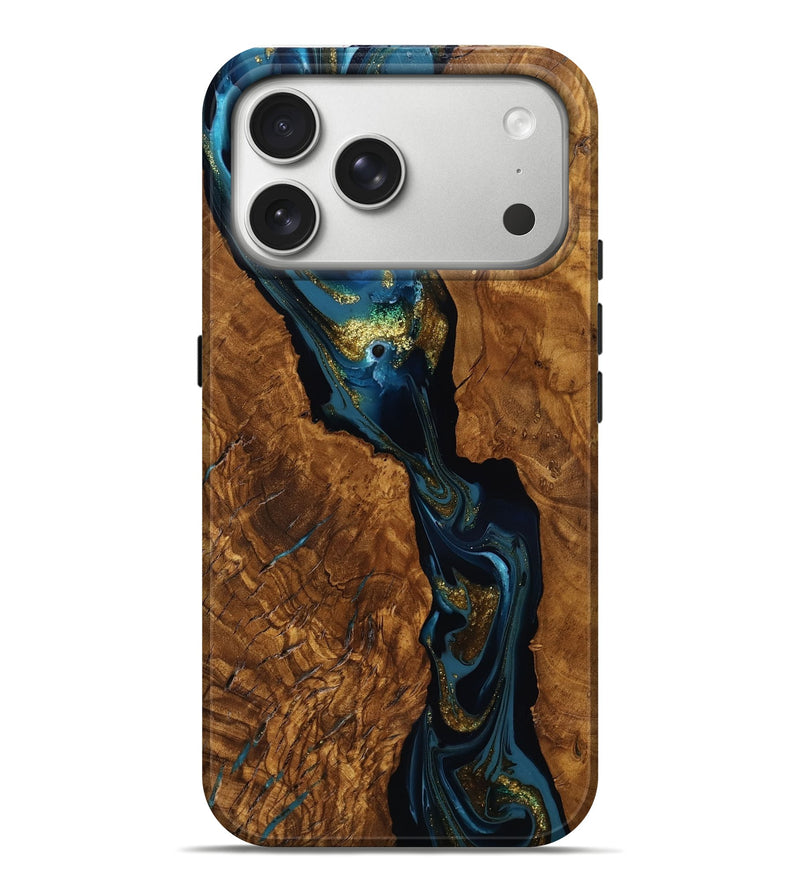 iPhone 17 Pro Max Wood Live Edge Phone Case - Elio (Ancient Olive, 818761)