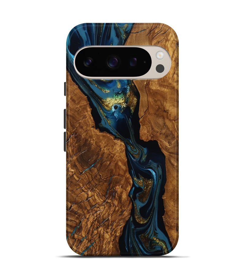 Pixel 9 Wood Live Edge Phone Case - Elio (Ancient Olive, 818761)