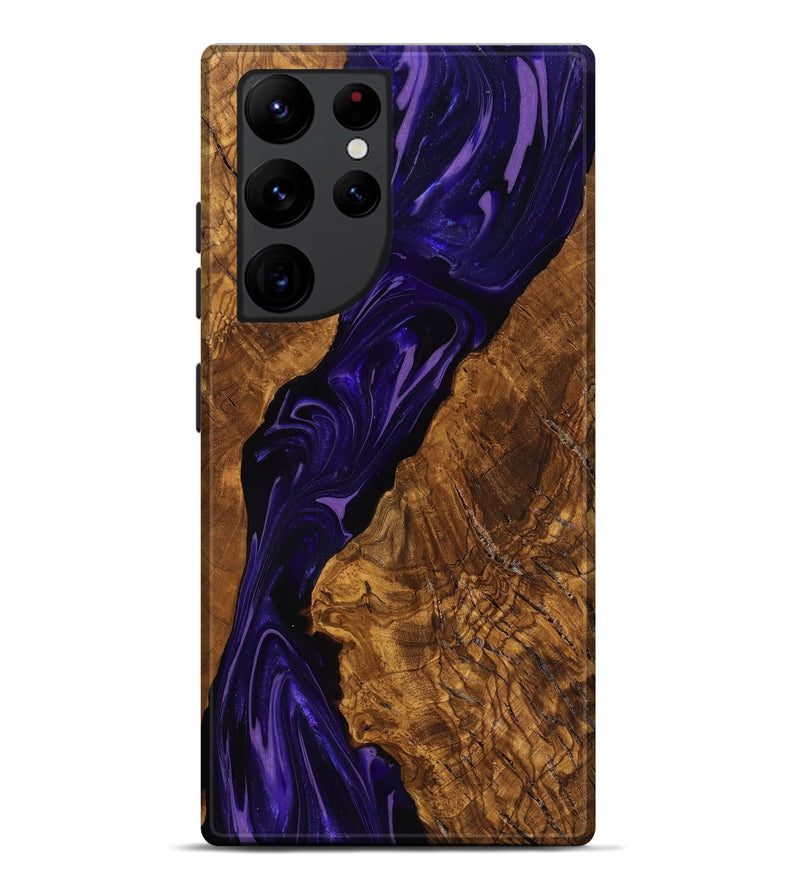Galaxy S22 Ultra Wood Live Edge Phone Case - Selene (Ancient Olive, 818762)