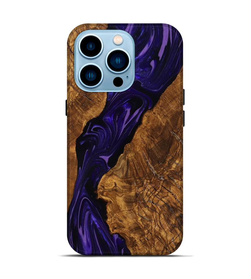 iPhone 14 Pro Wood Live Edge Phone Case - Selene (Ancient Olive, 818762)