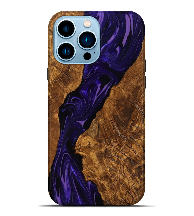 iPhone 14 Pro Max Wood Live Edge Phone Case - Selene (Ancient Olive, 818762)