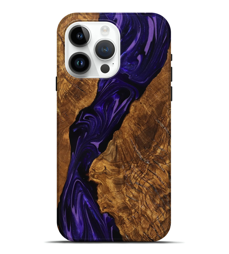iPhone 15 Pro Max Wood Live Edge Phone Case - Selene (Ancient Olive, 818762)