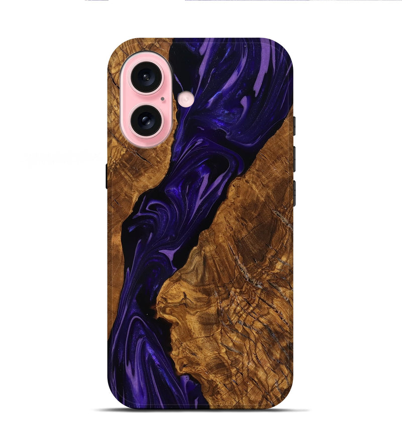 iPhone 16 Wood Live Edge Phone Case - Selene (Ancient Olive, 818762)