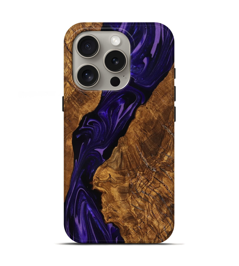 iPhone 16 Pro Wood Live Edge Phone Case - Selene (Ancient Olive, 818762)