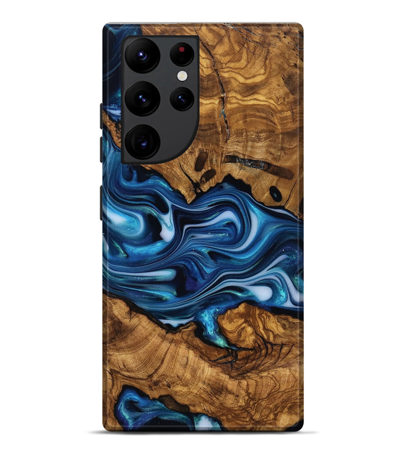 Galaxy S22 Ultra Wood Live Edge Phone Case - Reva (Ancient Olive, 818763)
