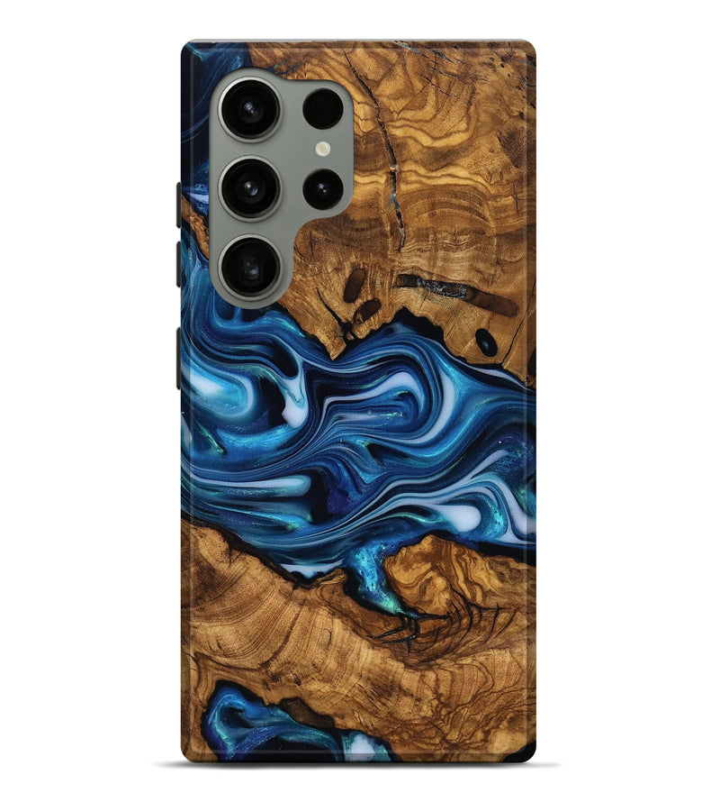 Galaxy S24 Ultra Wood Live Edge Phone Case - Reva (Ancient Olive, 818763)
