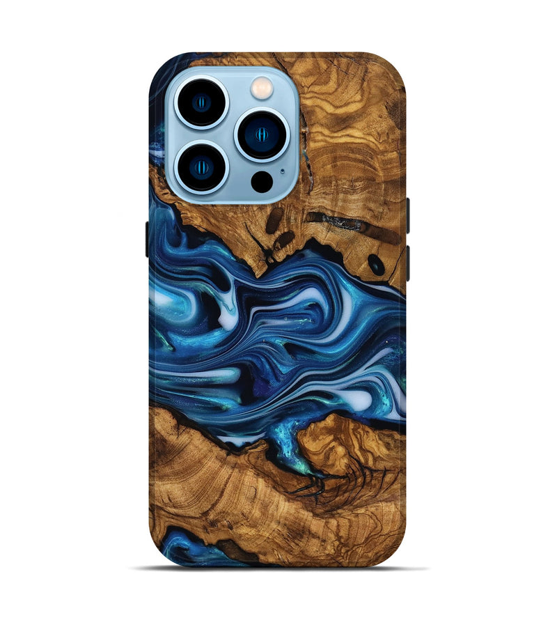 iPhone 14 Pro Wood Live Edge Phone Case - Reva (Ancient Olive, 818763)