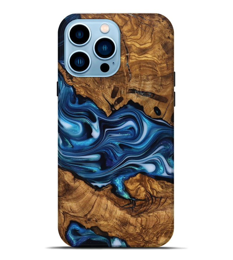 iPhone 14 Pro Max Wood Live Edge Phone Case - Reva (Ancient Olive, 818763)