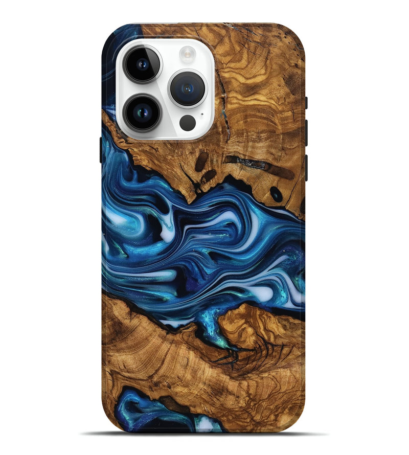 iPhone 15 Pro Max Wood Live Edge Phone Case - Reva (Ancient Olive, 818763)