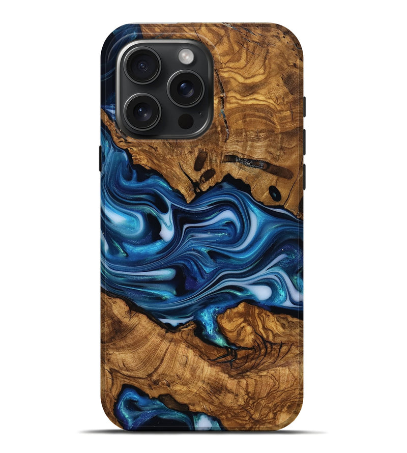 iPhone 16 Pro Max Wood Live Edge Phone Case - Reva (Ancient Olive, 818763)