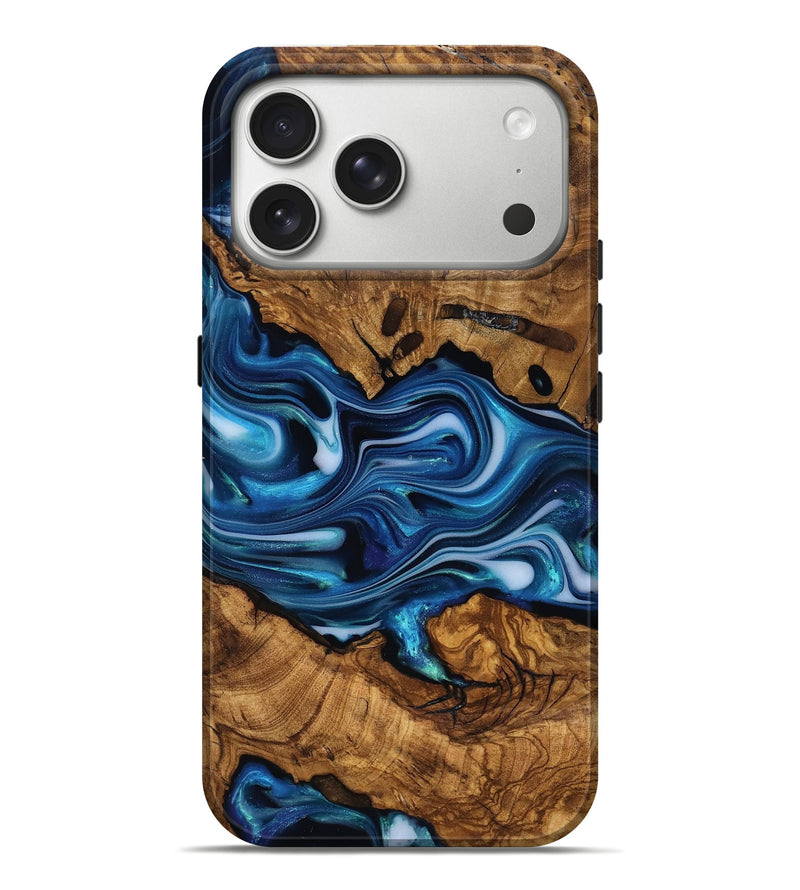 iPhone 17 Pro Max Wood Live Edge Phone Case - Reva (Ancient Olive, 818763)