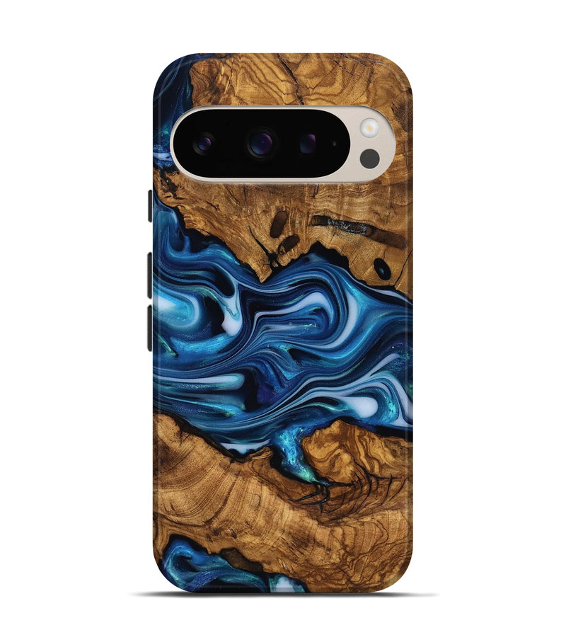 Pixel 9 Pro Wood Live Edge Phone Case - Reva (Ancient Olive, 818763)