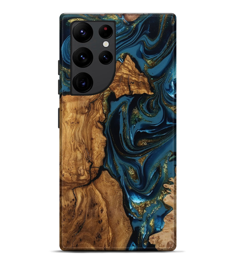 Galaxy S22 Ultra Wood Live Edge Phone Case - Alvaro (Ancient Olive, 818764)