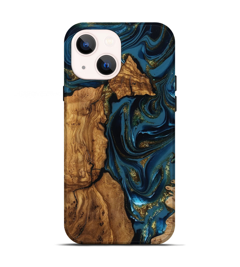 iPhone 13 Wood Live Edge Phone Case - Alvaro (Ancient Olive, 818764)