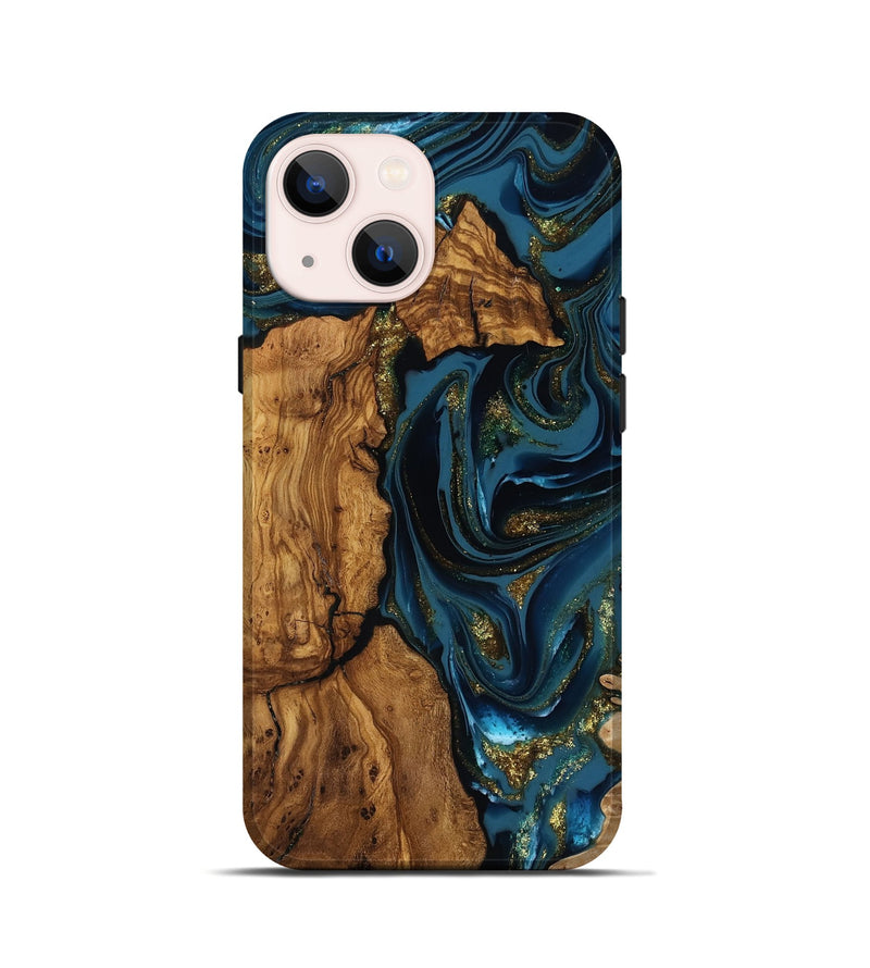 iPhone 13 mini Wood Live Edge Phone Case - Alvaro (Ancient Olive, 818764)