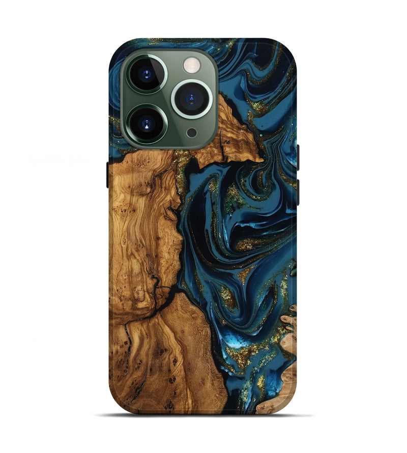 iPhone 13 Pro Wood Live Edge Phone Case - Alvaro (Ancient Olive, 818764)