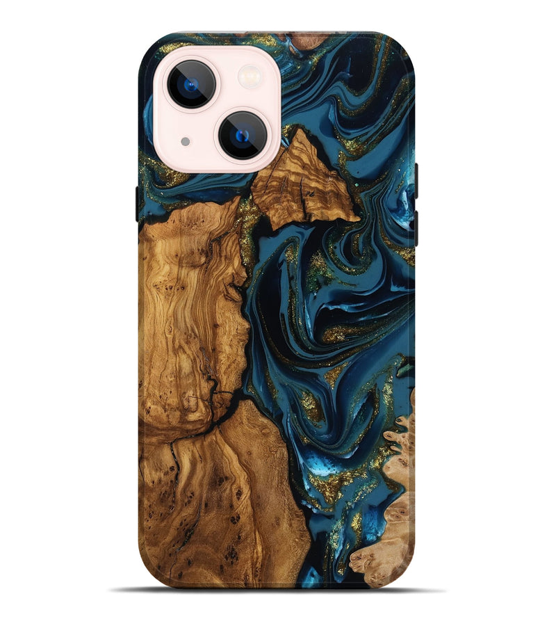 iPhone 14 Plus Wood Live Edge Phone Case - Alvaro (Ancient Olive, 818764)