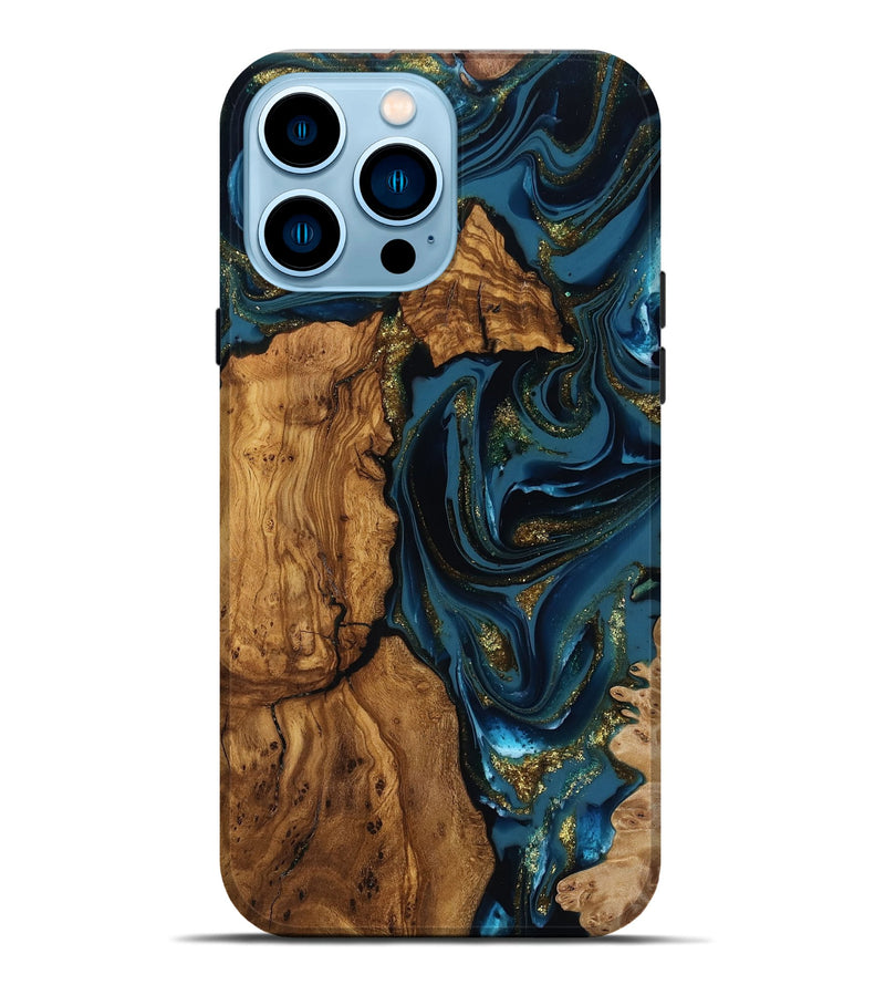 iPhone 14 Pro Max Wood Live Edge Phone Case - Alvaro (Ancient Olive, 818764)