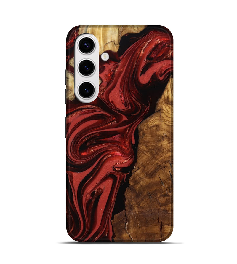 Galaxy S25 Wood Live Edge Phone Case - Ismael (Ancient Olive, 818765)