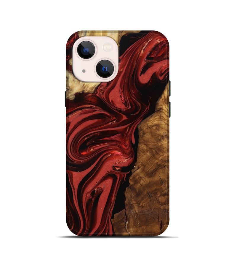 iPhone 13 mini Wood Live Edge Phone Case - Ismael (Ancient Olive, 818765)