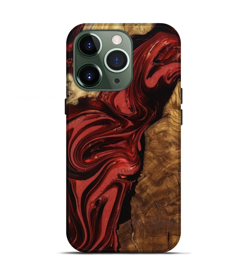 iPhone 13 Pro Wood Live Edge Phone Case - Ismael (Ancient Olive, 818765)