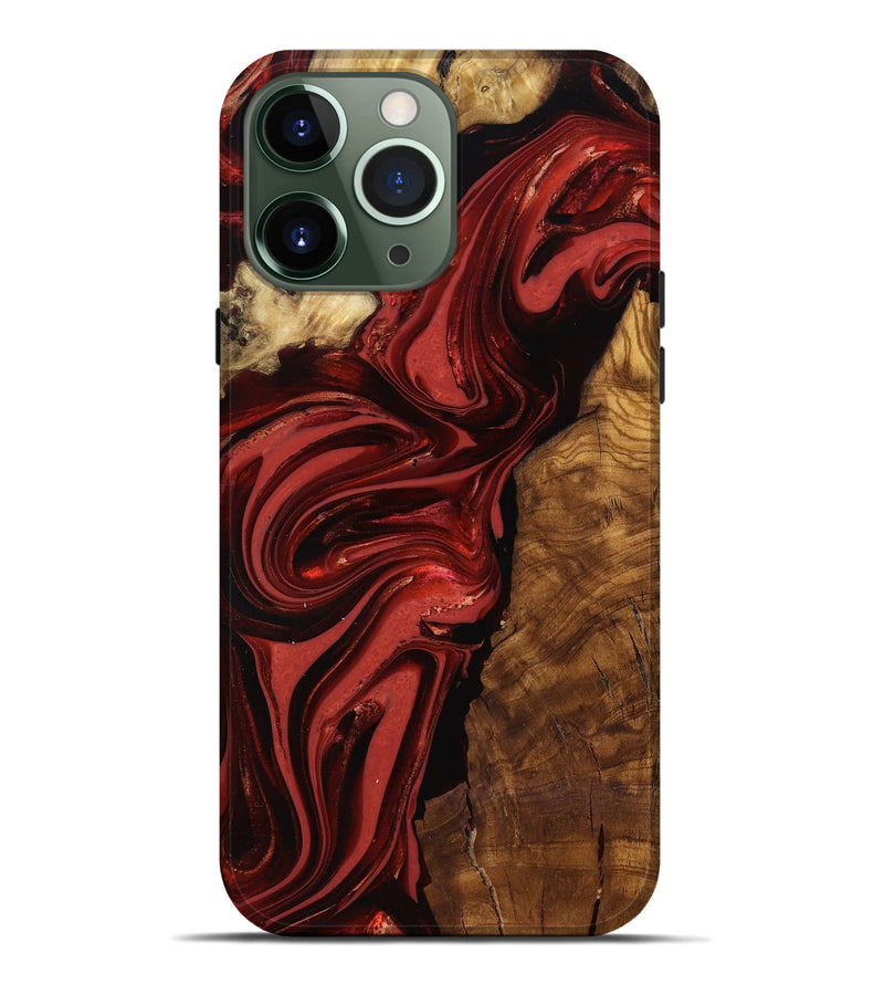 iPhone 13 Pro Max Wood Live Edge Phone Case - Ismael (Ancient Olive, 818765)