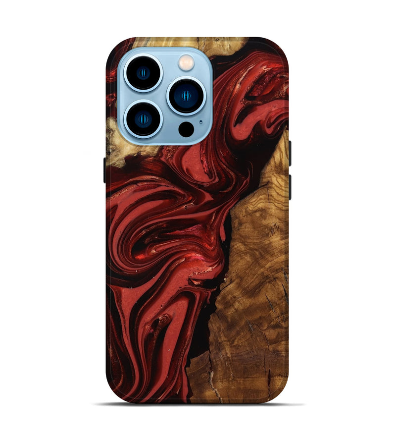 iPhone 14 Pro Wood Live Edge Phone Case - Ismael (Ancient Olive, 818765)